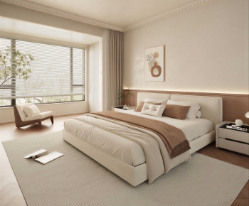 Wabi-sabi Style Bedroom-ID:947375064