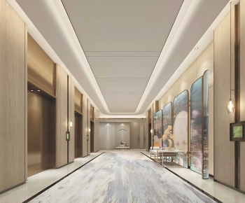 Modern Office Elevator Hall-ID:726792109