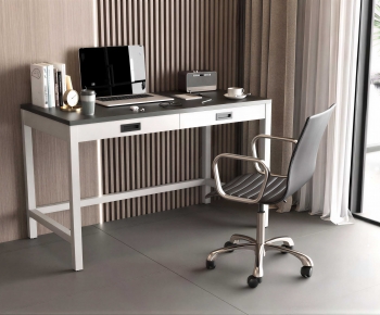 Modern Computer Desk And Chair-ID:678459889