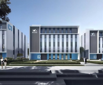 Modern Industrial Building-ID:204730036