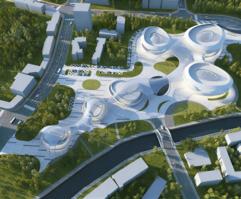 Modern Architectural Bird's-eye View Planning-ID:812917955