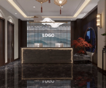 Modern Office Reception Desk-ID:436299099