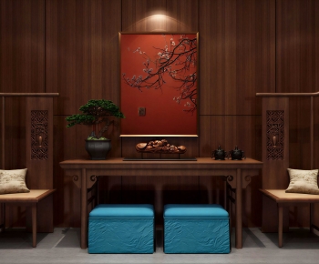 New Chinese Style Tea Tables And Chairs-ID:771595953