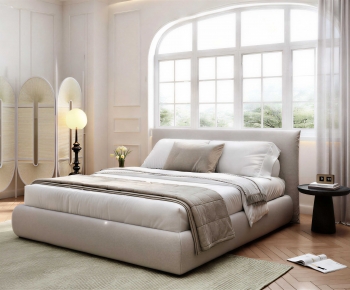 Modern Double Bed-ID:704588897