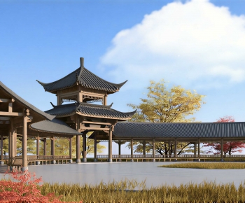 Chinese Style Building Appearance-ID:121730096
