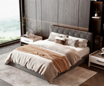Modern Double Bed-ID:338023909