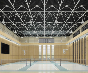 Modern Indoor Badminton Court-ID:306354055