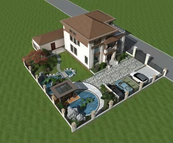 New Chinese Style Courtyard/landscape-ID:297003986