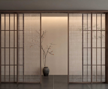 Wabi-sabi Style Sliding Door-ID:442862036
