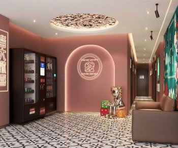 Modern Office Reception Desk-ID:609843022