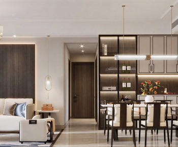 New Chinese Style A Living Room-ID:406495095