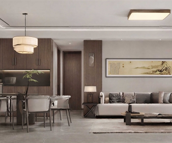 New Chinese Style A Living Room-ID:454368111