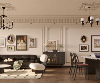 French Style A Living Room-ID:707384119