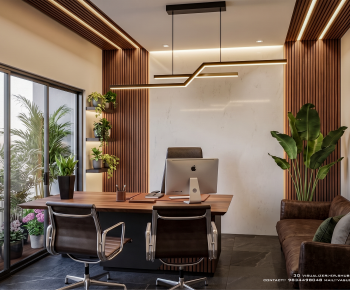 Modern Computer Desk And Chair-ID:102054126