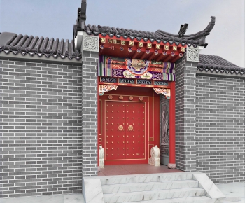 Chinese Style Ancient Architectural Buildings-ID:597611906