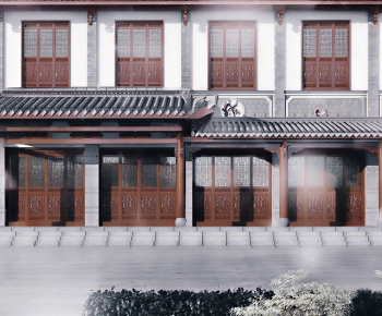 Chinese Style Building Appearance-ID:550736906