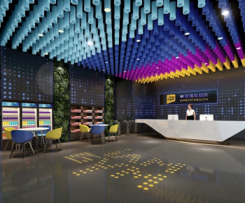 Modern Office Reception Desk-ID:256753923