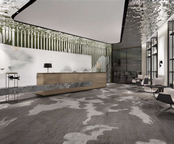 Modern Office Reception Desk-ID:690979007