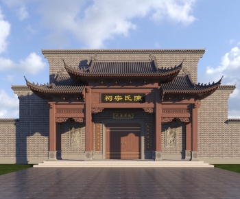 Chinese Style Religious Architecture-ID:977623946