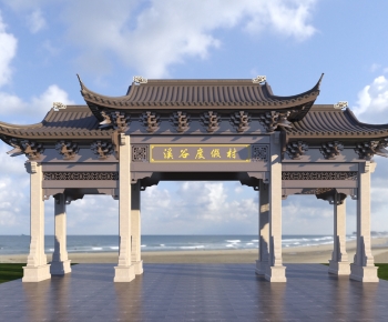 Chinese Style Decorated Archway-ID:381140956