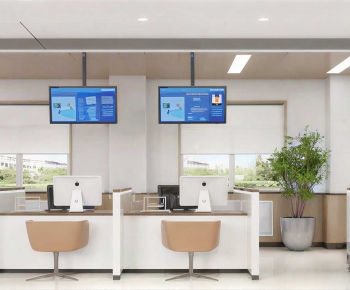 Modern Office Reception Desk-ID:396163945