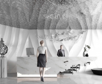 Modern Office Reception Desk-ID:810300111