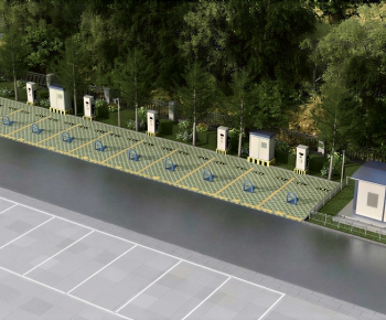Modern Outdoor Parking Lot-ID:274038082