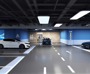 Modern Underground Parking Lot-ID:642534029