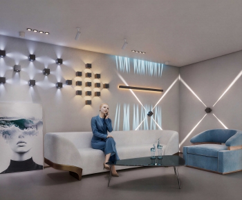 Modern A Living Room-ID:639786015