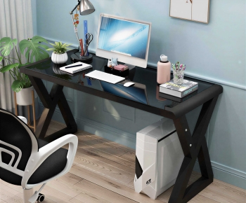 Modern Office Desk And Chair-ID:217634924