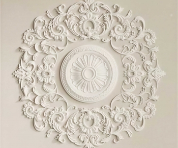 French Style Plaster Carved Top Plate-ID:227395065