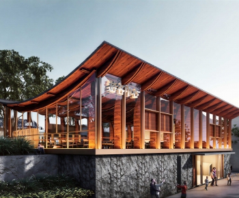New Chinese Style Building Appearance-ID:560913093