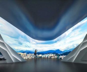 Modern Exhibition Hall-ID:654623033