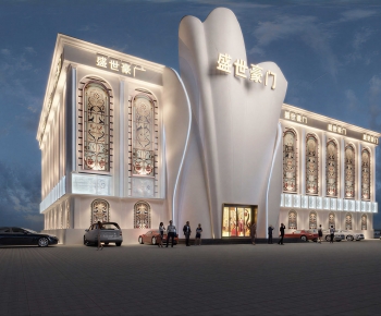 European Style Appearance Of Commercial Building-ID:246643075