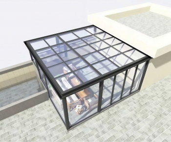 Modern Glass Sunshine Room-ID:610548025