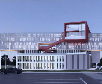 Modern Appearance Of Commercial Building-ID:663296946
