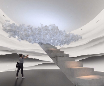 Modern Exhibition Hall-ID:575834047