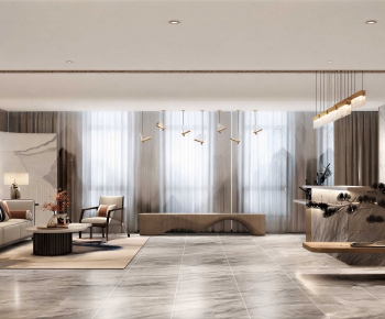 New Chinese Style Office Reception Desk-ID:163248066