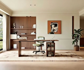 Modern Wabi-sabi Style Study Space-ID:451502086