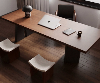 Modern Computer Desk And Chair-ID:745959048