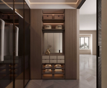 Modern Clothes Storage Area-ID:648036965