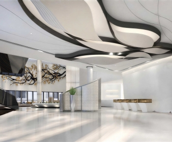 Modern Office Reception Desk-ID:801270014