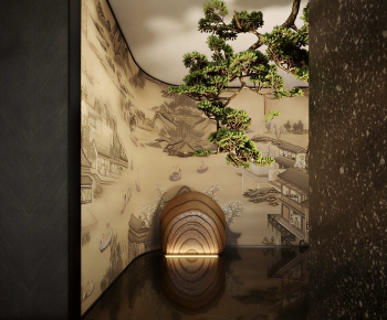 New Chinese Style Plant Landscaping-ID:735946896