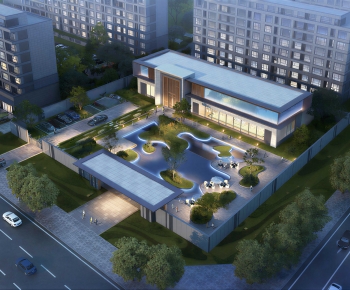 Modern Architectural Bird's-eye View Planning-ID:924523127