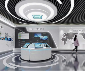 Modern Exhibition Hall-ID:476895092