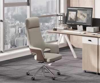 Modern Office Desk And Chair-ID:548806919
