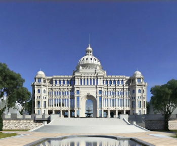European Style Appearance Of Commercial Building-ID:441631085