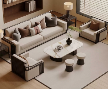New Chinese Style Sofa Combination-ID:888135916