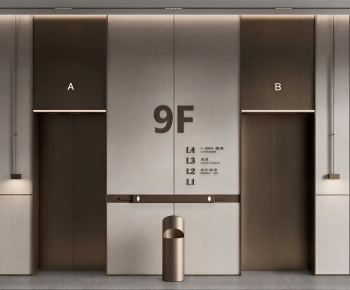 Modern Office Elevator Hall-ID:177860989