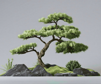 New Chinese Style Plant Landscaping-ID:368409222